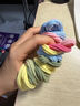 多巴胺渐变发圈发绳高弹力橡皮筋头发ins头绳马尾加粗发饰高级 三色花纹混装-10根 实拍图