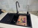 奈田（NTNO）厨房水槽洗菜盆一体盆大单槽纳米304不锈钢阶梯洗碗槽手工洗菜池 80*46-抽拉龙头+洗杯器+净水 实拍图