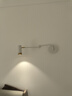 玛兰名灯（MERLONG） 壁灯卧室床头灯阅读现代简约轻奢折叠伸缩摇臂墙壁灯带独立开关 白金【7瓦中性光-普瑞全光谱】 实拍图
