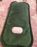 国标充电热水袋加长颈部安全防爆贴热敷暖水袋暖手宝电热宝暖电暖袋手袋暖脚暖床大姨妈神器 【国标防爆】复古绿（特大号加厚）-婴儿绒 加长款 实拍图