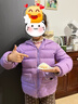 迷你巴拉儿童羽绒服男女童厚款保暖连帽棉服防风保暖羽绒外套【防水透湿】 粉紫70005 【白鸭绒-1000+洁净度】 130 【充绒量52.6g】 实拍图