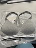 Calvin Klein内衣女士美拉德提花轻运动舒适ck薄垫柔软上托无钢圈美背文胸 PET-灰咖色 S 实拍图