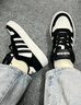 adidas「小锯齿」D-PAD CLASSIC美高风篮球风板鞋男女阿迪达斯   白色/黑色   42 实拍图