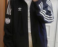 adidas休闲简约三条纹梭织立领夹克外套男装秋季阿迪达斯三叶草   深蓝(推荐选大一码)   M 实拍图