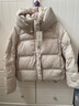 芸荨羽绒服女2026新款白鸭绒泡芙短款保暖加厚连帽小个子外套时尚外套 灰白色 金标 S 85-120斤【卡码拍小】 实拍图