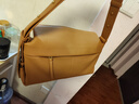 BAGTREE【明星同款】包包树奶盒包植鞣皮单肩斜挎腋下通勤Hobo枕头女士包 焦糖色-中号【磁吸拉链款】 高级小众 实拍图