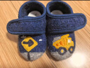 小茸低帮魔术贴小卡车 0-3岁婴幼儿学步前鞋 软底防滑卡通地板鞋羊毛 中蓝色 15.5 适合脚长14-14.5cm 实拍图