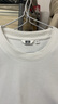 优衣库男装女装大师T AIRism棉混纺圆领T恤长袖25秋冬新款479781 00 白色 L 实拍图