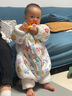 良良（liangliang）婴儿睡袋夏季空调房防踢被宝宝纯棉可拆袖儿童睡袋 拼图蓝·寒冬款【适合0-15℃】 XL（建议身高90-105cm） 实拍图