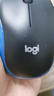 罗技（Logitech）M185鼠标 无线鼠标 办公鼠标 对称鼠标 黑色蓝边 带无线2.4G接收器 实拍图
