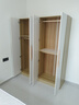 束寻【上门安装】衣柜现代简约实木挂衣杆经济型简易组装出租房卧室 两门80*40*180暖白+胡桃色 自行安装 实拍图