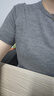 优衣库女装精纺美利奴羊毛圆领针织衫/短袖通勤25秋冬新款478335 05 天灰色 L 实拍图