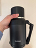 苏泊尔（SUPOR）保温壶大容量不锈钢72小时暖水壶热水瓶户外旅行壶便携车载杯子 儒雅黑1.2L【304不锈钢+茶滤+背带】 实拍图