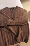 优衣库女装纽花圆领针织开衫/毛衣外套空调衫通勤秋冬新款481477 34 驼色 XL 实拍图