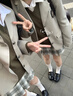花花公子（PLAYBOY）原创日系学院风DK制服西服套装西装衬衫西裤校供感全套男女班服 灰色西服+Q28衬衫+蓝领带+灰色裤 S 实拍图