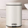 欧润哲垃圾桶脚踏带盖 8L米白厨房客厅卧室卫生间家用缓降静逸内外双桶 实拍图