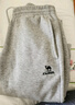 骆驼（CAMEL）加绒运动裤男宽松休闲直筒针织长裤 J13CAVL6034 深花灰 L 实拍图
