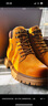 骆驼（CAMEL）【王俊凯同款】加绒马丁靴男鞋秋冬新款大黄靴女户外工装登山靴子 GE122W7757T 金黄色（男款） 41 实拍图