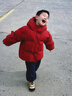 齐齐熊（ciciibear）[90绒子三防蓄热]齐齐熊羽绒服宝宝冬季儿童红色新年面包服红品 新年红-白鸭绒-男女同款 100 【充绒量短款88.3g/长款132g 实拍图