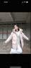 波司登（BOSIDENG）反季羽绒90绒鹅绒极寒羽绒服女士加厚连帽商场同款时尚百搭外套 冰穹提花白9CW4 L 170/92A 体重约120-130斤 实拍图