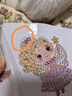 笨笨贝贝（BE BE BE BE）儿童diy钻石画手工制作幼儿园随意贴画水晶粘贴画材料包满钻公主 粉红城堡公主【12个装】 实拍图