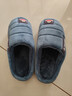 大嘴猴（paul frank）棉拖鞋男士秋冬季室内家居拖鞋毛绒保暖厚底棉鞋男款深蓝270PF607 实拍图