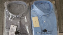 凡品丹尼（FANPINDANNI）衬衫男秋冬季休闲白色长袖衬衣男士修身免烫牛津纺商务男装 灰色+天蓝【常规2件装】 XL 码（120-140斤） 实拍图
