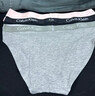 Calvin Klein内衣女士三条装经典提花腰边ck舒适棉质微弹性感比基尼三角内裤女 MP1-太空黑/椰青灰/月光白 3条 S 尺码偏大，建议拍小一码 实拍图