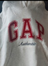 GAP女装2025秋季新款撞色Logo宽松抓绒套头连帽衫卫衣上衣792499 浅灰白 S (160/84A) 亚洲尺码 实拍图
