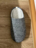 内泊（NEIBO）乳胶棉拖鞋男冬季天大码女士室内家居鞋防滑防臭橡胶软底羊毛灰38 实拍图