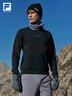 斐乐 斐暖科技斐乐官方男装套头卫衣抗菌运动针织长袖上衣 深黑-BK 2XL 实拍图