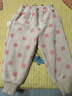 嘟嘟家宝宝裤子加绒冬季男童冬装保暖女童长裤潮儿童休闲裤 米色粉兔110 实拍图
