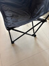 小魔户外折叠椅 折叠靠背椅加高月亮椅露营折叠凳子便携躺椅钓鱼椅 黑 实拍图