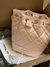 CHARLES&KEITH绗缝菱格链条水桶包双肩包包女包女友生日礼物CK2-10701506 Light Pink浅粉色 M 实拍图