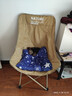 gosoo户外折叠椅露营便携式折叠凳小马扎钓鱼椅写生考研椅子野餐小凳子 卡其色-高背月亮椅-沙发坐感-配收纳袋 实拍图