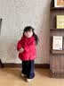 班喜迪女童羽绒服冬装2026新款女宝宝洋气衣服婴幼儿外套儿童冬季小童装 红色 110 充绒量：84g 实拍图
