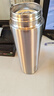 炊大皇保温杯 316L不锈钢茶水分离男女商务便携水杯 钢本色 490ml 实拍图