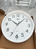 康巴丝（Compas）挂钟客厅 静音钟表客厅石英钟表挂墙时钟 C2866 白色 30.5cm直径 实拍图