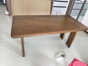 匠谷北欧实木餐桌长方形饭桌家用胡桃木桌子小户型中古风客厅书桌一体 尺寸颜色支持定制（咨询客服） 实拍图