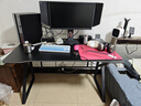 甄严选电脑桌台式电竞桌椅套装组合桌子办公家用桌学习桌书房书桌写字桌 【黑架+黑碳纤纹面】单桌120*70 实拍图