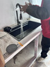 荣事达（Royalstar）厨房水槽手工加厚304不锈钢蜂窝压纹抗刮磨双台阶左排水68*45 实拍图