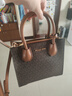 MICHAEL KORS礼物送女友轻奢MK女包MERCER老花手提斜挎风琴包中号 深棕/橡果棕 实拍图