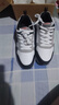 特步男鞋跑步鞋子男秋冬季皮面运动休闲鞋复古防滑耐磨旅游轻便慢跑鞋 白黑灰-067 40 实拍图