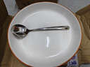欧式高级陶瓷盘圆形加厚深盘复古简约餐具 纯白福线-8英寸饭盘1个装 实拍图