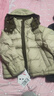 坦博尔羽绒服女短款时尚潮流可脱卸帽百搭保暖外套550388T 桉树绿 160 实拍图