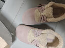 百丽（Belle）章若楠同款喵喵吐司毛毛勃肯鞋女2025冬新加绒棉鞋B2829DM5预售 粉色【章若楠同款】 36 实拍图