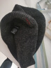 CACUSS纯羊毛毛线帽子男士秋冬加厚保暖护耳帽大头围套头针织帽黑深灰 实拍图