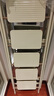 梯子家用伸缩折叠梯加厚小型轻便便携家庭室内人字梯多功能乔迁梯 【加宽加厚踏板】奶油白-六步梯 实拍图