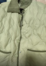 雪中飞轻薄羽绒服女短款新款拼接撞色翻领秋冬菱格衬衫领外套 草绿 L (165) 实拍图