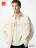 优衣库男装女装灯芯绒工装衬衫长袖衬衣休闲复古25秋冬新款480295 01 乳白色 L 实拍图